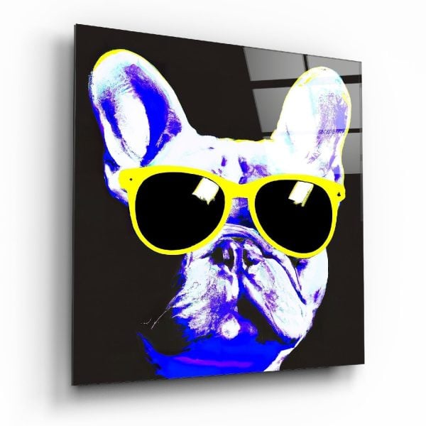 Cool Dog Glass Wall Art || Designers Collection | Bed Sava