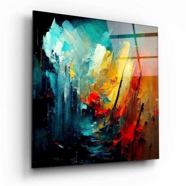 Collapsed City Silhouette Glass Wall Art || Designers Collection | Bed Sava
