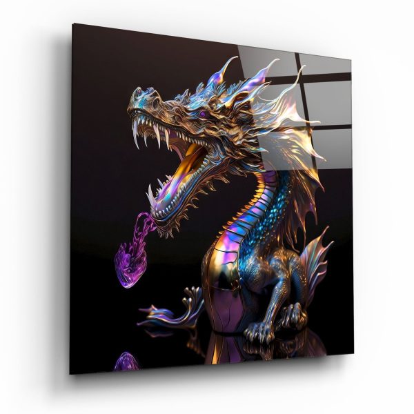 Dragons Roar Glass Wall Art || Designers Collection | Bed Sava