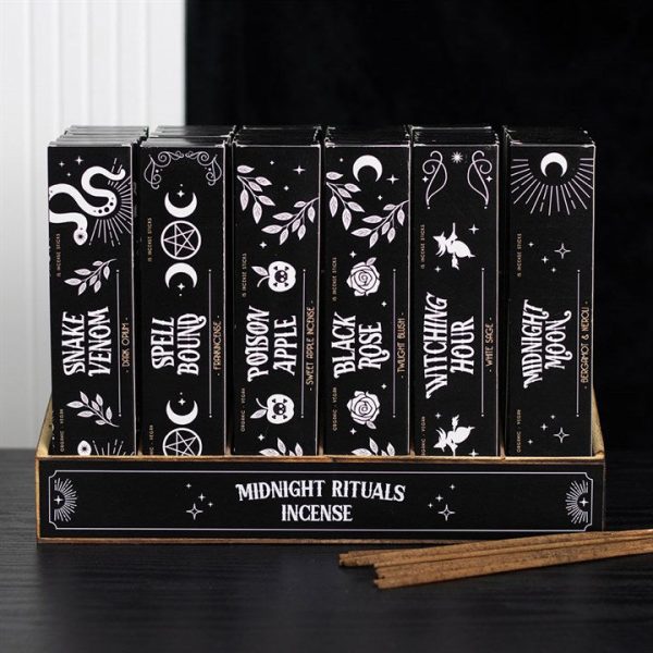 Set of 36 Midnight Rituals Incense Sticks in Display | Bed Sava