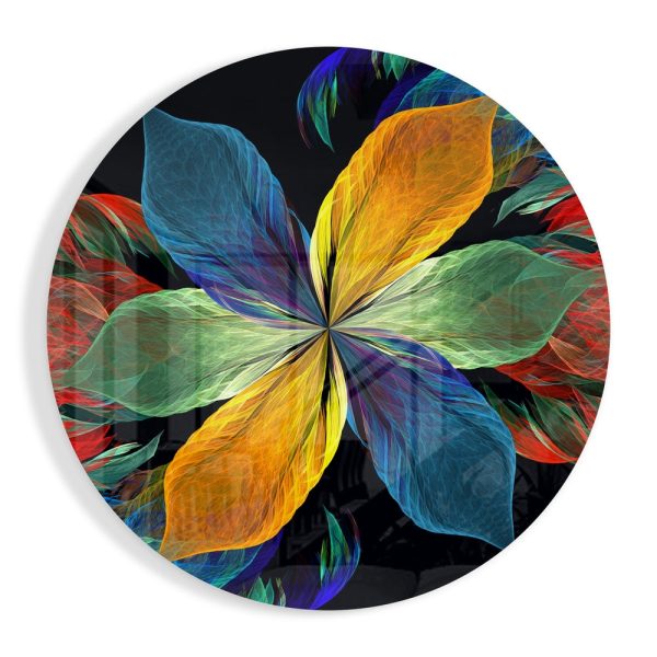 Colorful Flower Glass Wall Art | Bed Sava