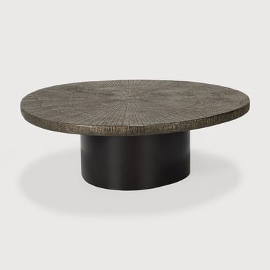 Slice Coffee Oval Minerals Coffee Table - Whisky small