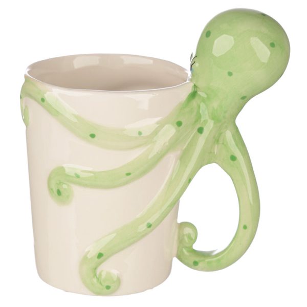 Shaped Handle Ceramic Mug  Lisa Parker Octopus | Bed Sava