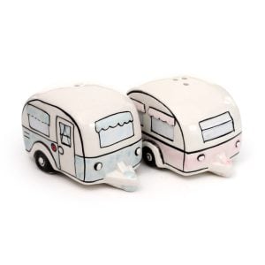 Ceramic Salt  Pepper Set  Home Is Where You Park It Caravan | Bed Sava