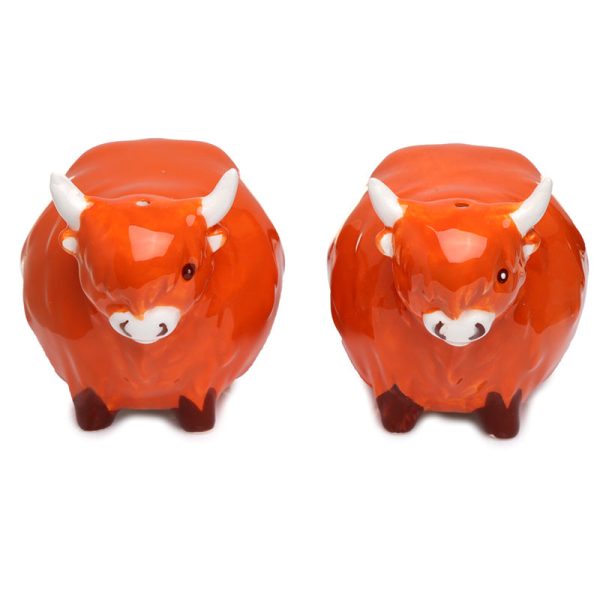 Ceramic Salt  Pepper Set  Highland Coo | Bed Sava