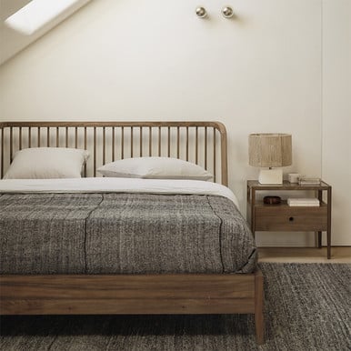 Ethnicraft Reclaimed Teak Spindle Bed uk super king 6ft 180 x 200 add slatted base?:yes please