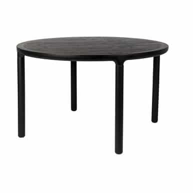 Black Wooden Round Dining Table 128 cm - Storm