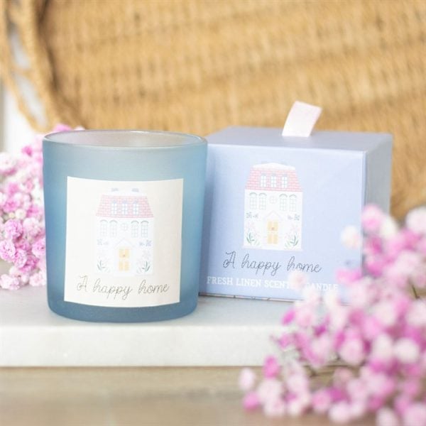 A Happy Home Fresh Linen Candle | Bed Sava