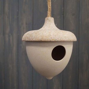 Earthy Oatmeal ChaffNatural Bamboo Hanging Acorn Birdhouse H187cm | Bed Sava
