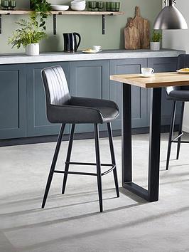 Julian Bowen Soho Faux Leather Barstool - Black