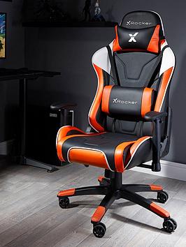 X Rocker Agility Orange/Black Sport Esport Pc Office Gaming Chair