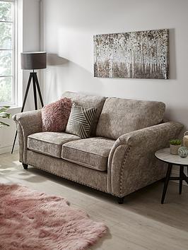 Very Home Ariel 3 Seater Fabric Sofa - Silver - Fsc Certified