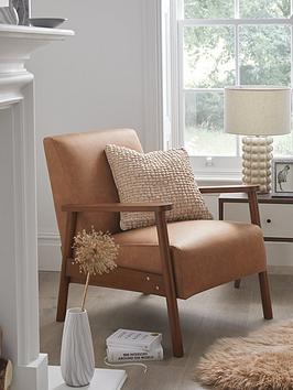 Very Home Ethan Faux Leather Accent Armchair - Tan - Fsc&Reg; Certified