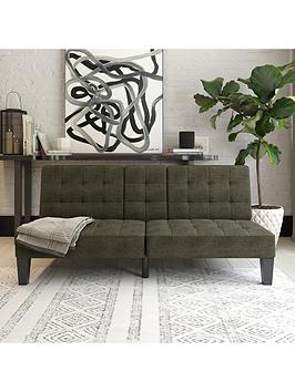 Dorel Home Adalynn Convertible Linen Futon - Grey