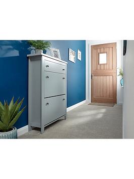 Gfw Deluxe 2 Tier Shoe Cabinet - Grey