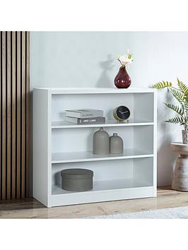 Very Home Metro Small Wide Bookcase - White - Fsc&Reg; Certified