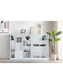 Very Home New Metro 3 Piece Storage Bookcase Package - White - Fsc&Reg; Certified