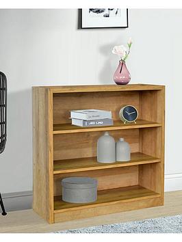 Very Home Metro Small Wide Bookcase - Oak - Fsc&Reg; Certified