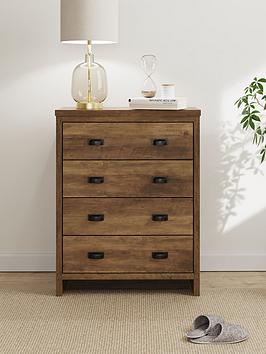 Gfw Boston 4 Drawer Chest - Oak