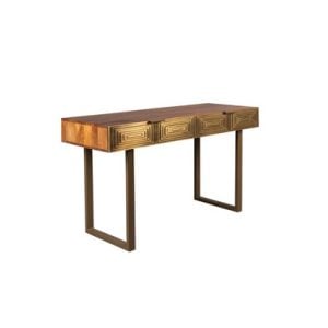 Art Deco Brass  Dark Wood Console  Volan | Bed Sava