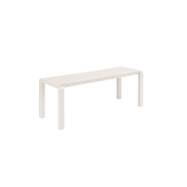 Clay White Aluminium Outdoor Bench - Vondel large