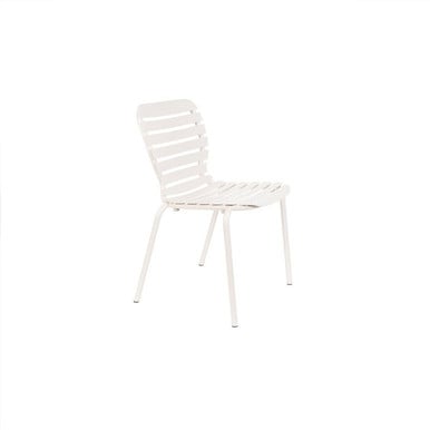 Clay White Aluminium Pair of 2 Outdoor Chairs - Vondel