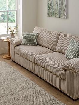 Very Home Amalfi Standard Back 3 Seater Fabric Sofa - Cream - Fsc&Reg; Certified