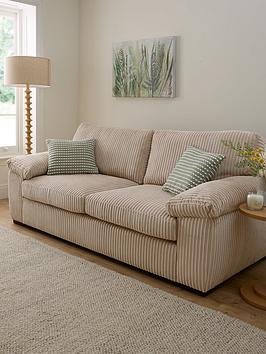 Very Home Amalfi Standard Back 2 Seater Fabric Sofa - Cream - Fsc&Reg; Certified