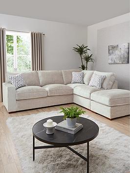 Very Home Elsa Left Hand Scatter Back Corner Chaise With Footstool - Made To Order In The Uk
