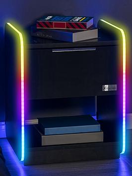 X Rocker Electra Bedside Table With Wireless Charging And Led Lights