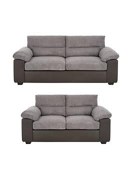 Very Home Armstrong 3 + 2 Seater Sofa Set (Buy &Amp; Save!) - Grey