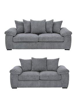 Very Home Amalfi Scatter Back 3 + 2 Seater Fabric Sofa (Buy &Amp; Save!) - Charcoal - Fsc&Reg; Certified