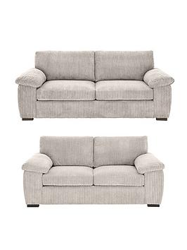 Very Home Amalfi Standard Back Fabric 3 + 2 Seater Sofa Set - Silver (Buy &Amp; Save!) - Fsc&Reg; Certified