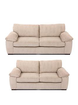 Very Home Amalfi Standard Back 3 + 2 Seater Sofa Set - Cream (Buy &Amp; Save!) - Fsc&Reg; Certified