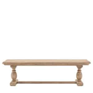 Gallery Direct Vancouver Natural Oak Dining Bench 1600x380x460 | Bed Sava