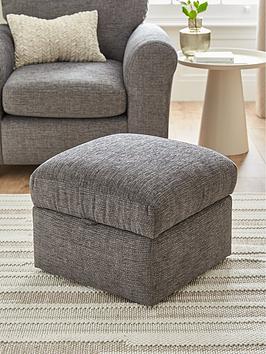 Very Home New Bailey Fabric Storage Footstool - Fsc Certified