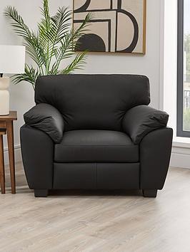 Very Home Montreal Real Leather/Faux Leather Armchair - Fsc Certified