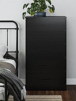 Dorel Home Pearce 5 Drawer Chest - Black