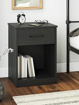 Dorel Home Pearce 1 Drawer Bedside Table - Black