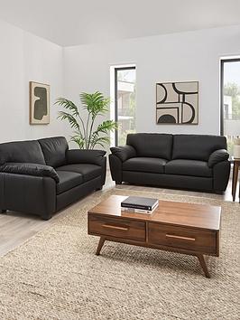Very Home Montreal Real Leather/Faux Leather 3 + 2 Seater Sofa Set (Buy &Amp; Save!) - Fsc Certified