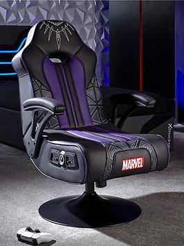 X Rocker Marvel 2.1 Audio Ped Rocker Chair - Elite - Black Panther