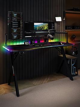 X Rocker Lumio Xl Gaming Desk With 3 Sided App-Controlled Led Lighting
