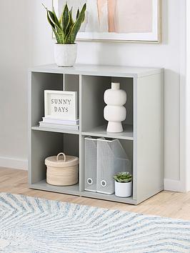 Very Home Metro 4 Square Shelf Unit - Grey - Fsc&Reg; Certified