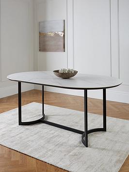 Very Home Alba 180 Cm Ceramic Top Oval Dining Table
