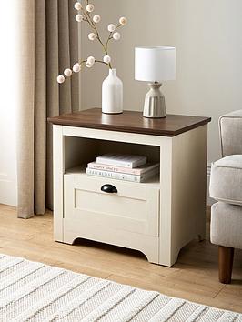 Very Home New Devon Lamp Table - Ivory/Walnut - Fsc Certified