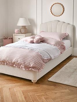 Very Home Shelly Boucle Kids Single Bed With Mattress Options (Buy &Amp; Save!) - Bed Frame With Standard Mattress