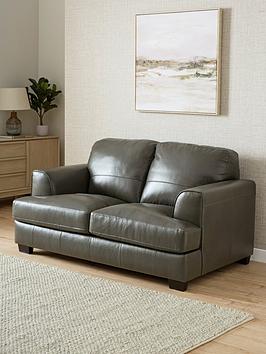Very Home Astoria Standard Back 2 Seater Leather Sofa
