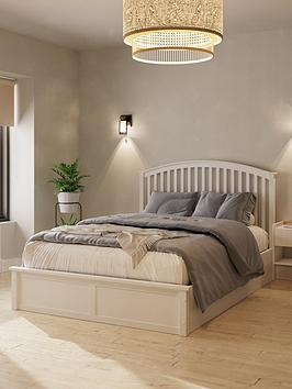 Gfw Madrid Wooden End Lift Up Ottoman Storage Bed With Sleepycastle Mattress Options (Buy &Amp; Save!) - White - Bedframe + Premium Mattress