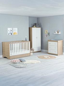 Babymore Veni 3 Piece Room Sets With Drawer - Oak White