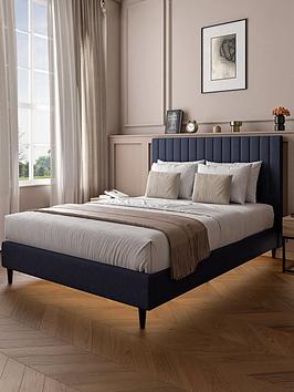 Xr Living Maisie Velvet Bed Frame With Underframe Lighting